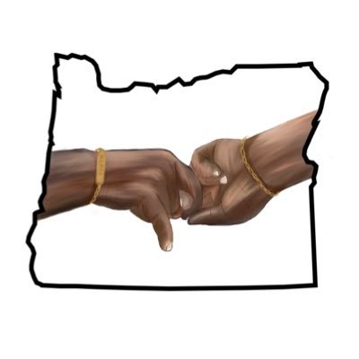 Youth Oregons social media logo, which shows two hands holding each other in Oregon, highlights the organizations message of providing community for BIPOC students in Oregon.