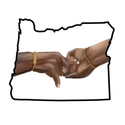 Youth Oregon's social media logo, which shows two hands holding each other in Oregon, highlights the organization's message of providing community for BIPOC students in Oregon.