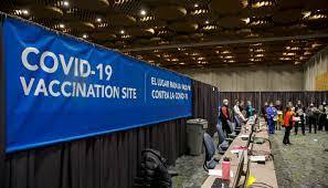 The Oregon Convention Center has been turned into a vaccination center and has reached up to 15,000 vaccinations per day. 